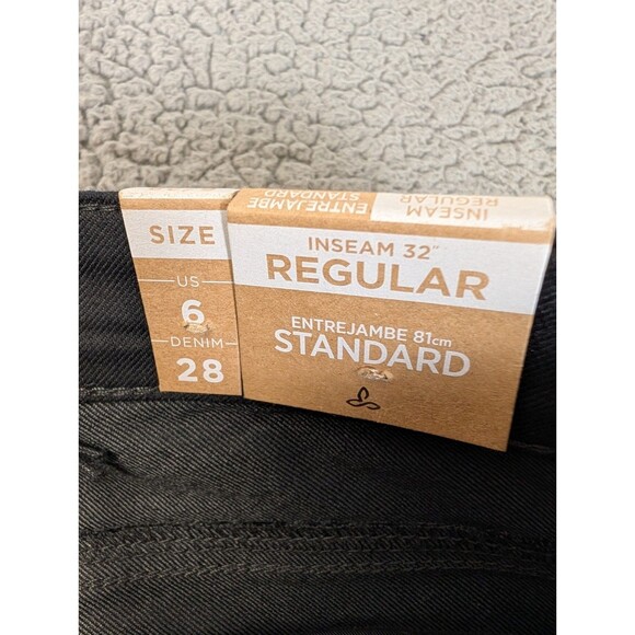 Prana Women's Jeans Kayla High Rise Oganic Cotton Black Out Size 6 28x32 NWT - Picture 5 of 14